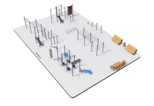 Воркаут площадка №6 - 20х14 метров (280 кв.м.)