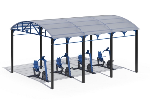 Горизонтальный уличный велотренажер STECTER Street Line фото 5