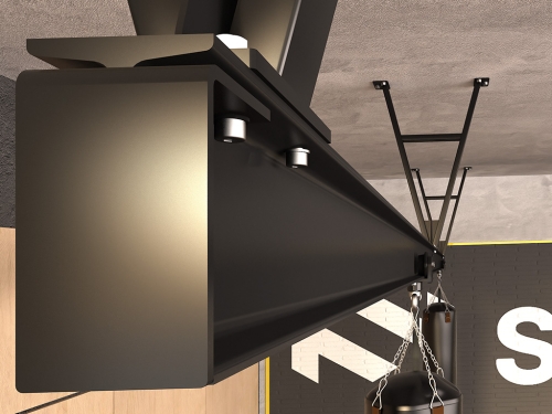 Комплект монорельса для подвесных снарядов (L=5,94 метров) с кронштейнами H=900 мм фото 2