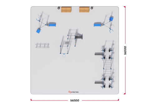 Воркаут площадка №9 - 16х16 метров (256 кв.м.) фото 3