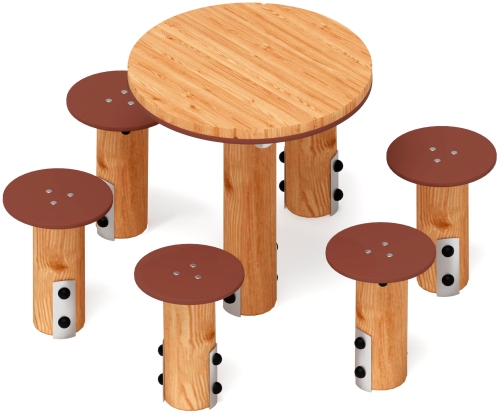 Столик взрослый (лиственница) МФ 32.01.05-Л.И1 фото 3