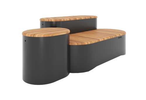 Скамья уличная "Тумба" (3 секции) фото 2