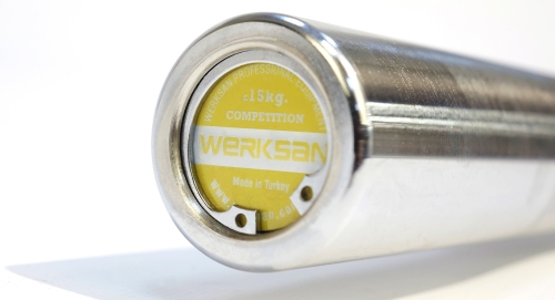 Гриф штанги соревновательный 15 кг WERK SAN (сертификат IWF)