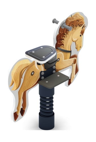 Лошадка 6 (Деревянный конь) - Качалка на пружине - ИО 22.01.13-04 фото 2