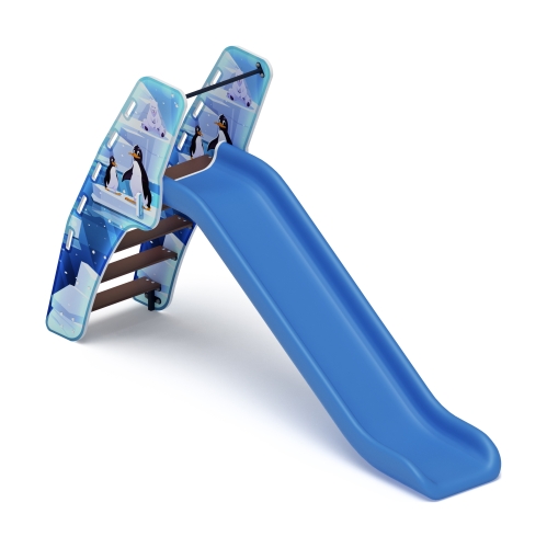 Горка пластиковая - ИО 42.01.01-01 - (голубой скат) Н-1200 (Снежная королева)