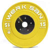 Диск соревновательный 15 кг WERK SAN (сертификат IWF)