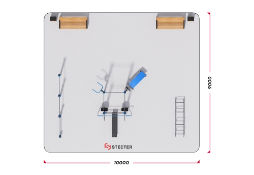 Воркаут площадка №10 - 10х9 метров (90 кв.м.) фото 3