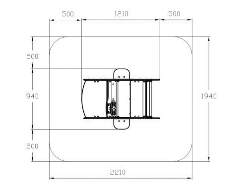 Кабриолет (серый) - Беседка машинка средняя - мф 10.03.02-04.И1 фото 5