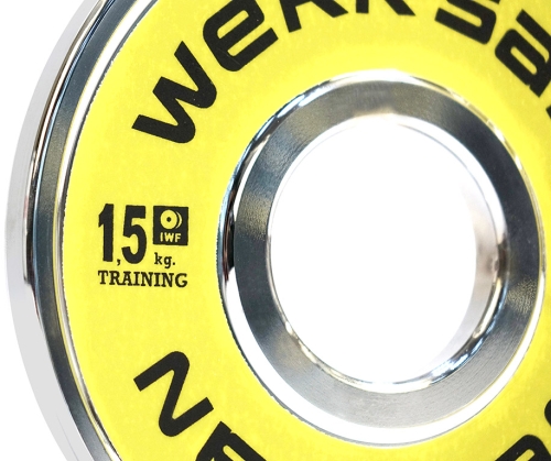 Диск стальной тренировочный 1,5 кг WERK SAN  (сертификат IWF) фото 2
