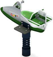 Самолетик (зеленый) - Качалка на пружине - ИО 22.03.02-01.И1