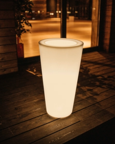 Светящееся кашпо Mariano, H=75 см (Округлое, Белый)