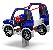 Машинка - Качалка на пружине двухместная машинка - ИО 23.03.01-01.И1