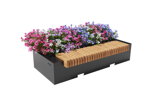 Цветочница (кашпо) с лавочкой «Фибо»