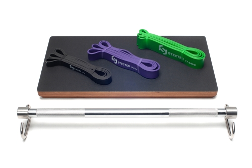 Гриф STECTER Resistance Bar BOX (комплект с резиновыми петлями) фото 2