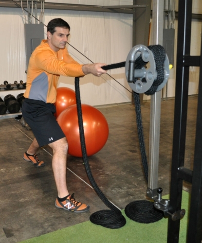 Канатный тренажер "Барабан" c регулировочной стойкой фото 3