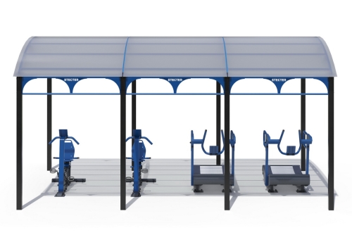 Теневой навес STECTER для уличных тренажеров фото 5 Теневой навес STECTER для уличных тренажеров фото 5