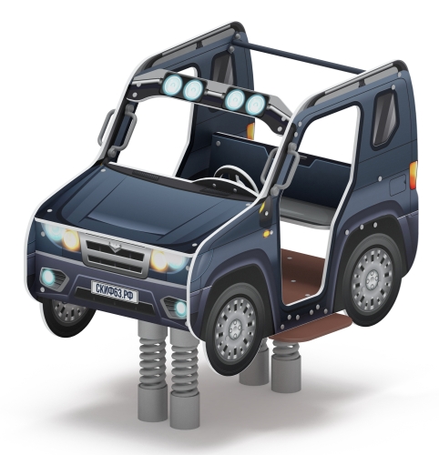 Джип Металлик - Качалка на пружине двухместная машинка - ИО 23.03.05-13 фото 6