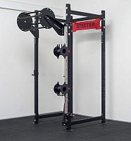 Канатный тренажер "Двойная бочка" с регулировочной стойкой