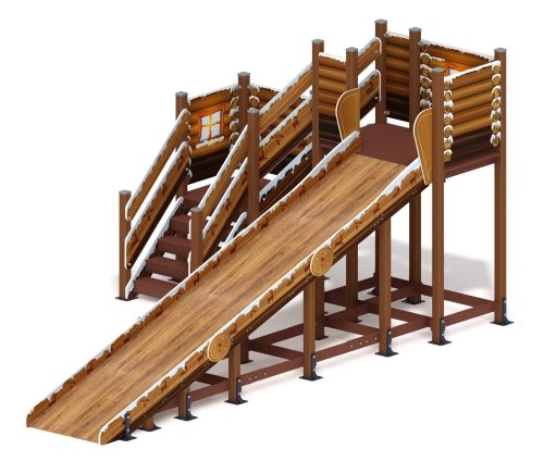 Горка Зима (коричневый)(под анкера) - ИО 49.01.02-03.И1 - Н=2000 фото 5