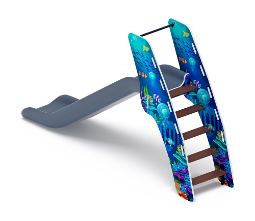 Горка пластиковая - ИО 42.01.01-07 - (серый скат) H=1200 (Морской) фото 3