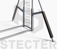 Защитный модуль на опорную стойку 80х80мм (L=1500-2000 мм)