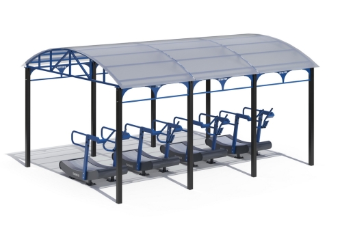 Уличный тренажер беговая дорожка STECTER Street Line (инерционная) фото 4