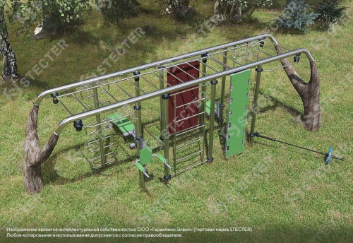 Уличный воркаут комплекс "Деревья". Тип 2 - 8х4,98 метров (40 кв.м.) фото 5