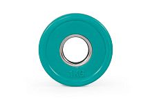 Цветной тренировочный диск 1,0 кг (малый, цвет - зеленый)