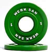 Диск соревновательный 1 кг WERK SAN (сертификат IWF)