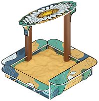 Песочница с навесом Ромашка (Пастель) - ИО 5.01.06-01