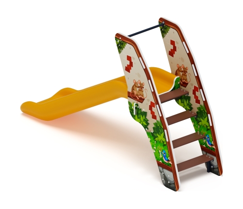Горка пластиковая - ИО 42.01.05-02 - (желтый скат) (В гостях у сказки) H=900 фото 3