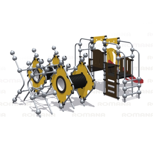 Romana Детский спортивно-игровой комплекс с лазом-трубой серия "Сфера" Romana 057.43.00 фото 3