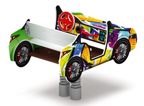 Кабриолет - Качалка на пружине двухместная машинка - ИО 23.03.02-02.И1 фото 2