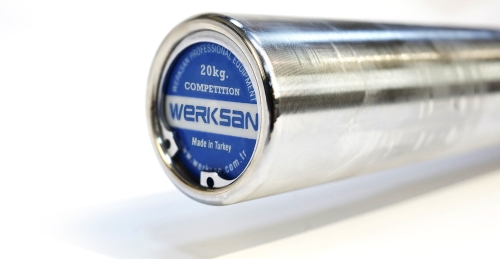 Гриф штанги соревновательный 20 кг WERK SAN (сертификат IWF)