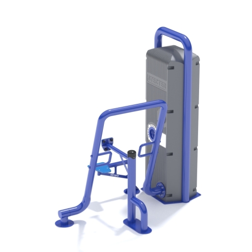 Уличный инклюзивный грузоблочный тренажер "Горизонтальная тяга" фото 2