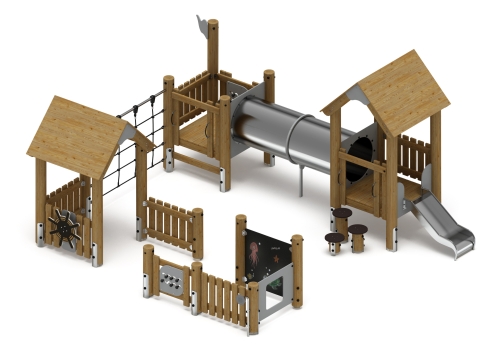 Игровой комплекс (лиственница орех) ДИК 1.24.02-Л.И1.02 фото 5 Игровой комплекс (лиственница орех) ДИК 1.24.02-Л.И1.02 фото 5