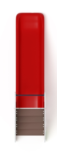 Горка пластиковая - ИО 42.01.05-04 - (красный скат) (Граффити)H=900 фото 4