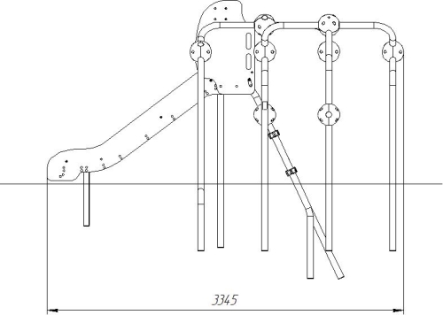 Romana Детский спортивно-игровой комплекс для улицы серия "Сфера" Romana 057.06.00 фото 3