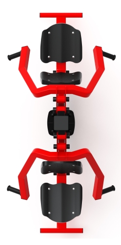 Жим от груди двойной (красный) - Уличный тренажер двойной - СТ 030-11.И1 фото 4