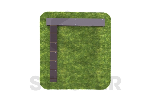 Элемент полосы препятствий "Забор с наклонной доской" фото 4