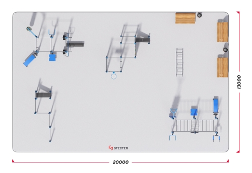 Воркаут площадка №7 - 20х13 метров (260 кв.м.) фото 3