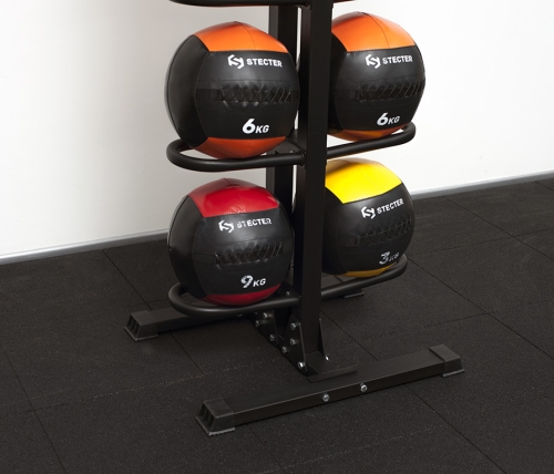 Напольная двухсторонняя стойка для медболов на 10 шт фото 5