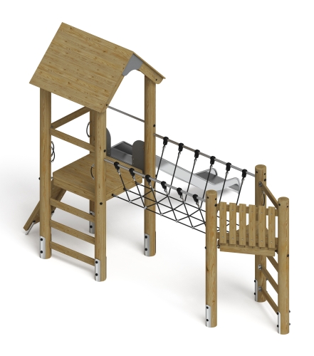 Игровой комплекс (лиственница орех) ДИК 2.24.05-Л.01.И1.02 фото 3
