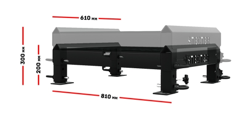 Тяжелоатлетические плинты для штанги с регулировкой по высоте 20-30 см (пара) фото 4