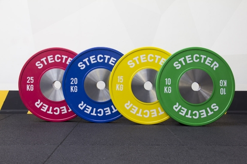 Диск для соревнований по тяжелой атлетике 15 кг (желтый) фото 2