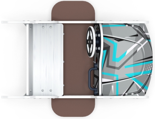 Кабриолет (серый) - Беседка машинка средняя - мф 10.03.02-04.И1 фото 4