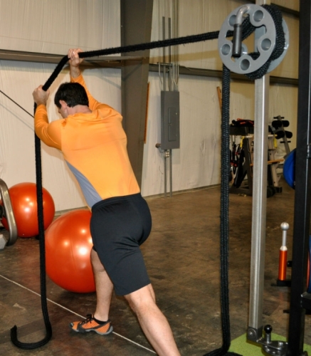 Канатный тренажер "Барабан" c регулировочной стойкой фото 5