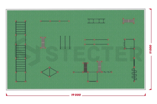 Умная спортивная площадка. Комплект для воркаута (по приказу Минспорта России №107 от 15.02.22) фото 3