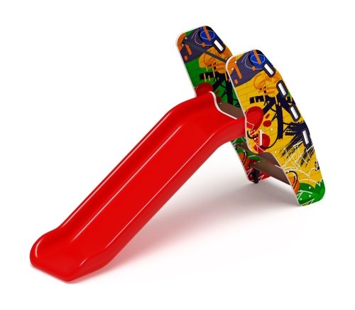 Горка пластиковая - ИО 42.01.05-04 - (красный скат) (Граффити)H=900 фото 5