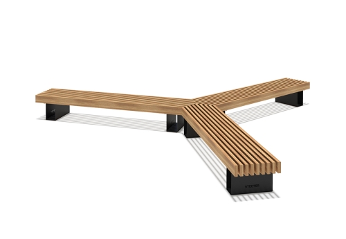 Скамья уличная «Монро» трёхлучевая